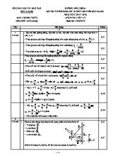 Đáp án đề thi vào Lớp 10 THPT chuyên Bắc Giang môn Vật lý - Năm học 2015-2016 - Sở giáo dục và đào tạo Bắc Giang